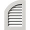 Ekena Millwork Quarter Round Top Left Functional, PVC Gable Vent w/ 1" x 4" Flat Trim Frame, 18"W x 26"H GVPQL18X2601FUN - alternate 1